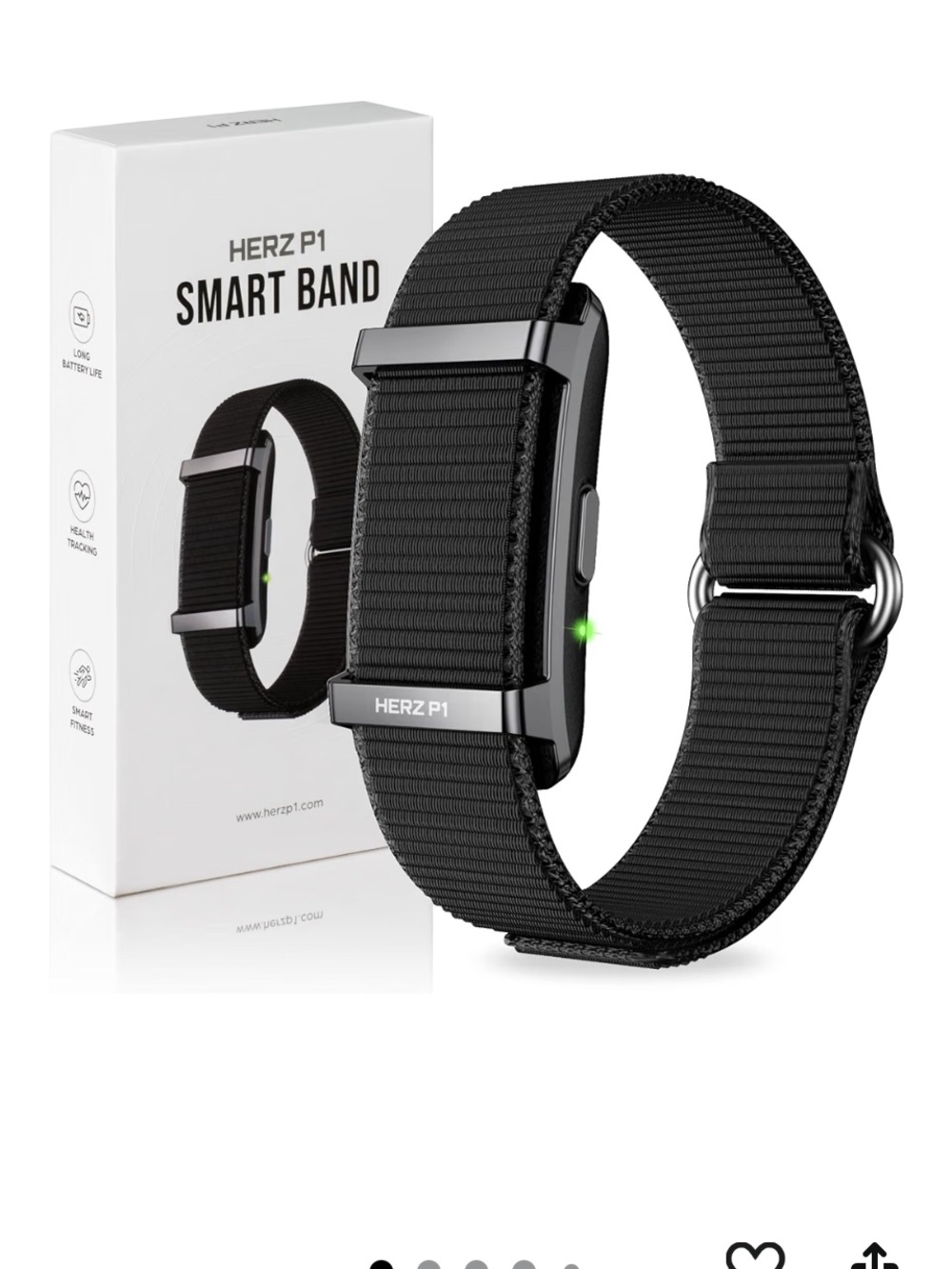 Smart Band with Black Nylon Wristband
